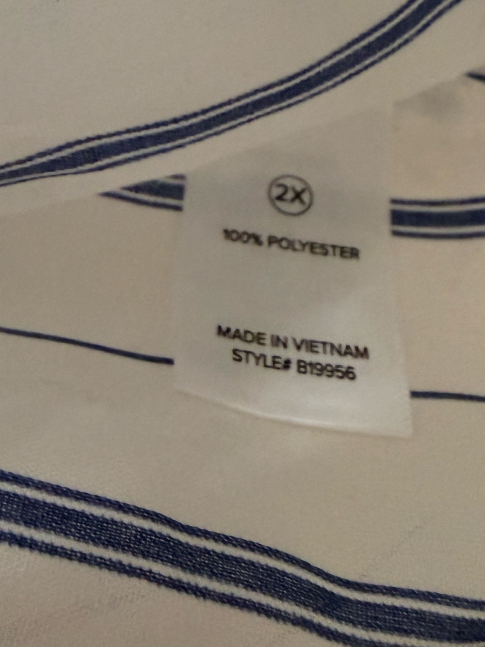 Fashion Nova Blue & White Striped Tie-Front Crop Shirt - Picture 4 of 6